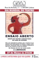 Ensaio Aberto – Dia Mundial do Teatro – 27 de Março