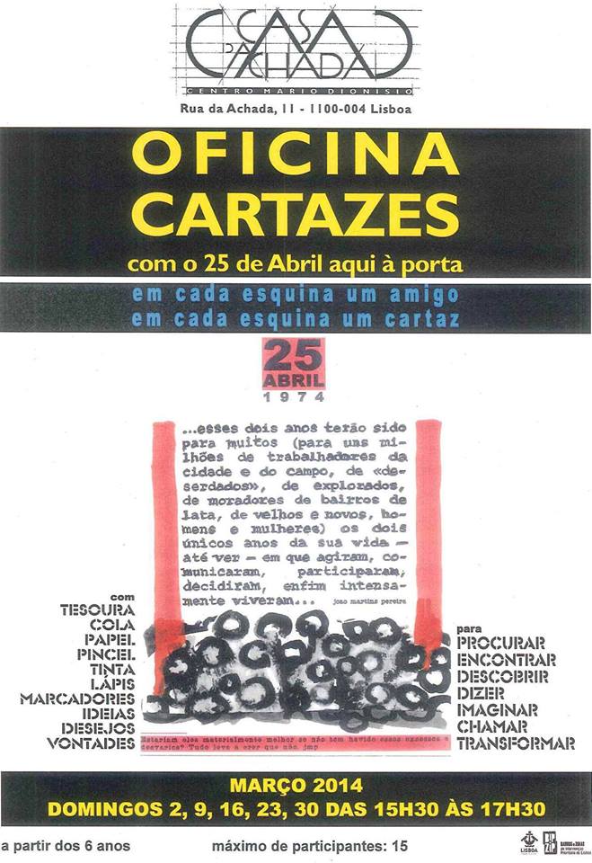 Oficina Cartazes - Centro Mário Dionísio - Março