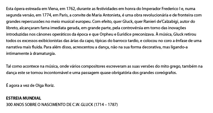 Orfeu e Euríde - Festival ao Largo - Texto