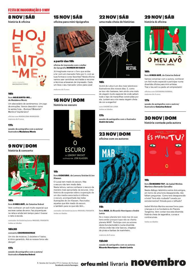 Orfeu Mini Livraria - Novembro