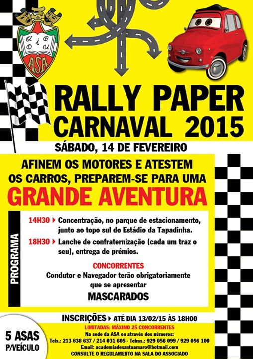 Rally Paper Carnaval 2015 - Academia de Santo Amaro
