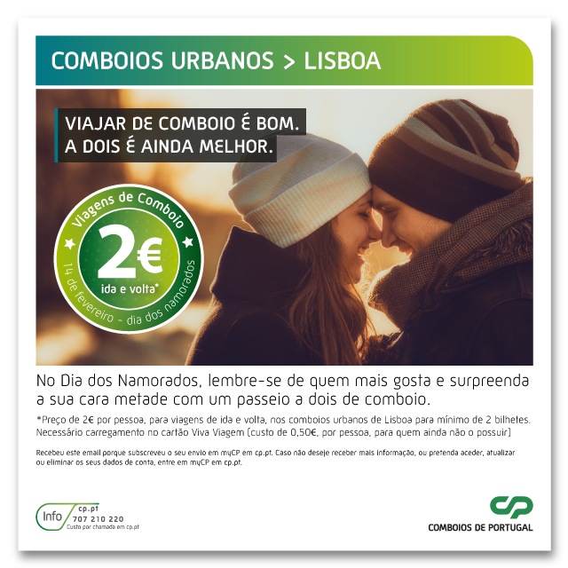 Comboios urbanos de Lisboa - Dia dos Namorados