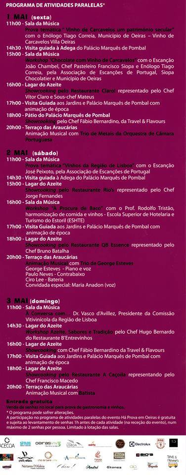 Há Prova em Oeiras - Actividades Paralelas