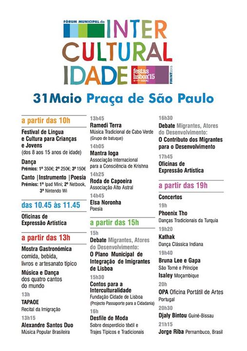 Fórum Municipal da Interculturalidade - FMINT'15 - Programa