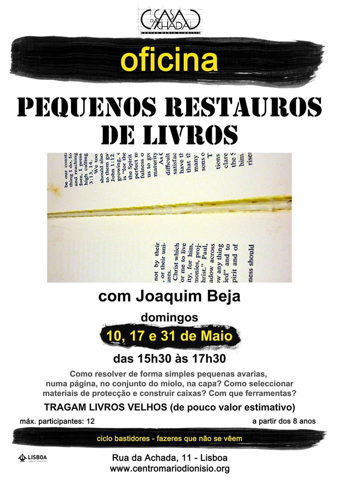 OFICINA Pequenos restauros de livros