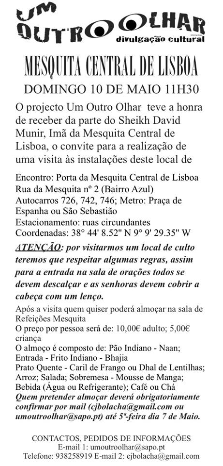 UM OUTRO OLHAR - Visita guiada à Mesquita Central de Lisboa