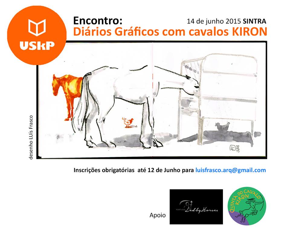 Encontro UrbanSketchers com cavalos Kiron