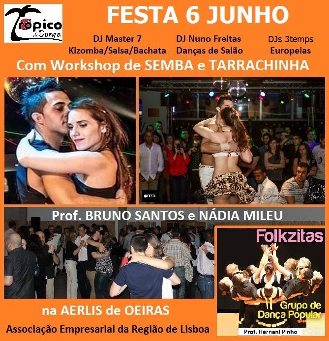 FESTA KIZOMBA, DANÇAS SALÃO, SALSA, Bachata, EUROPEIAS Oeiras