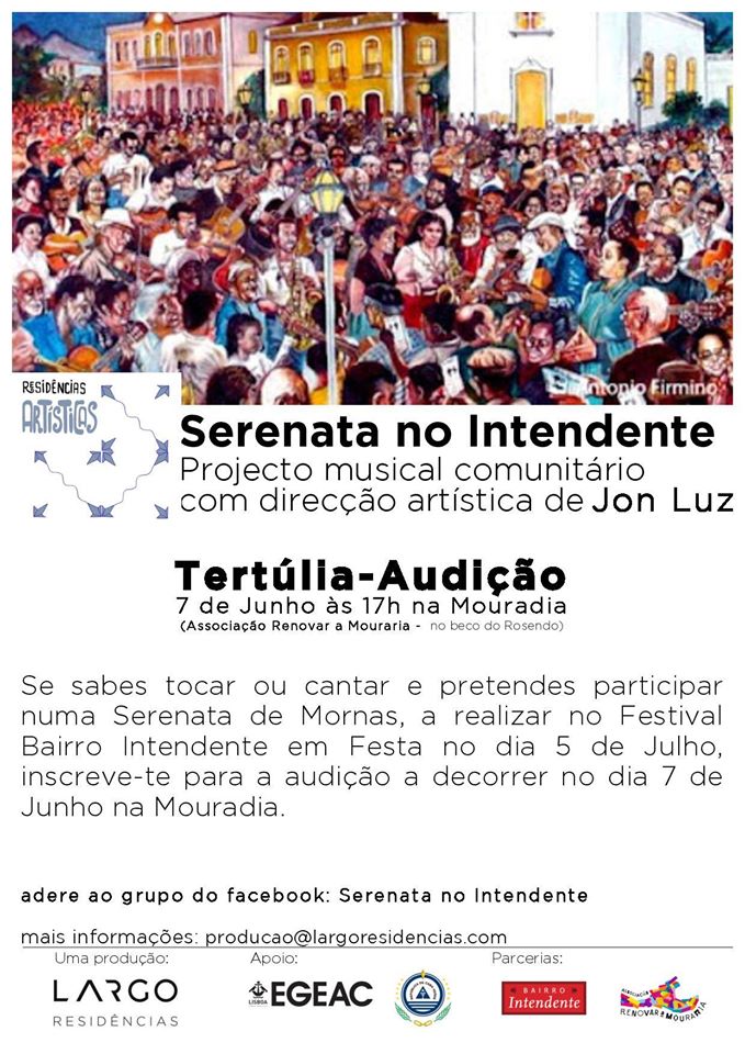 Serenata no Intendente - Projecto musical comunitário - Tertúlia - Audição