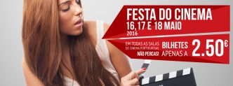 A Festa do Cinema está de volta nos dias 16, 17 e 18 de Maio. O preço continua pequenino e por cada bilhete só pagas 2.50€.