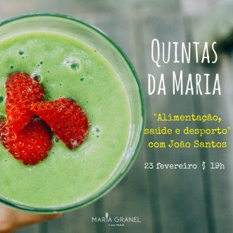 Esta sessão da "Quintas da Maria" é dedicada à "Alimentação, saúde e desporto". O atleta João Santos partilhará connosco o seu batido Multi-campeão!