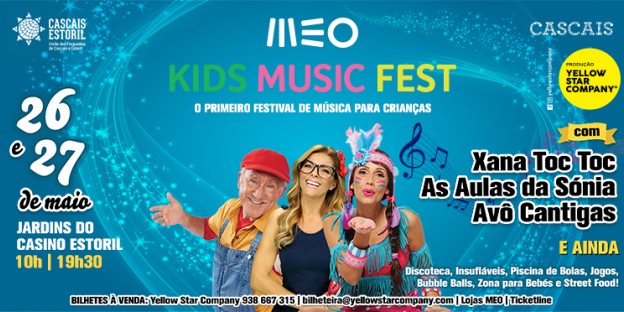 O Meo Kids Music Fest vai invadir os Jardins do Casino Estoril este fim de semana! Estas e outras sugestões para crianças no Eléctrico 28!
