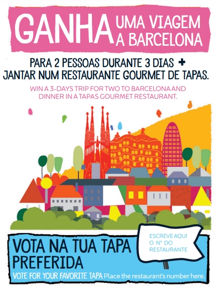 Participa no passatempo da Rota de Tapas e ganha uma viagem a Barcelona e um jantar num restaurante gourmet de tapas!