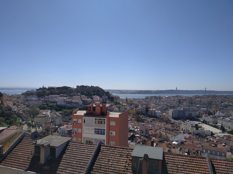 Vista do Miradouro de Nossa Senhora do Monte em Lisboa