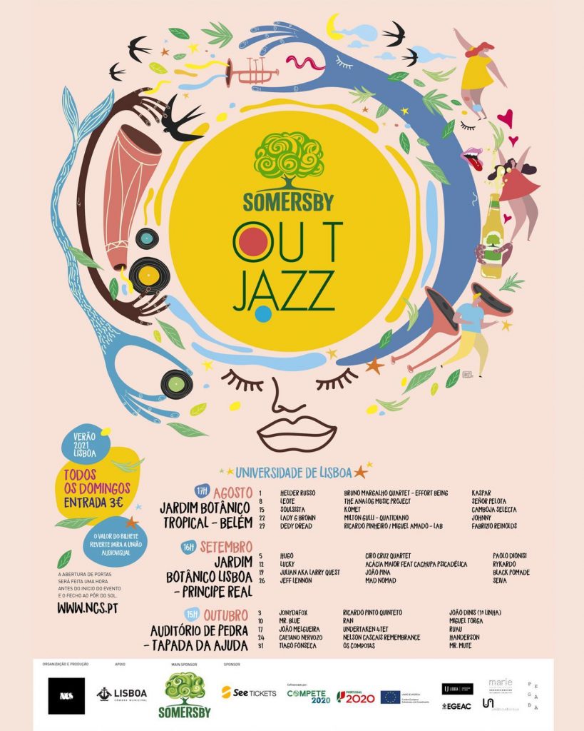 Cartaz do Out Jazz de 2021 - Belém, Príncipe Real e Ajuda