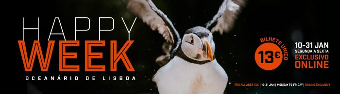 HappyWeek no Oceanário de Lisboa - bilhetes a 13€ durante a semana até 31 de Janeiro