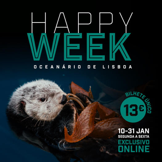 HappyWeek no Oceanário de Lisboa - bilhetes a 13€ durante a semana até 31 de Janeiro