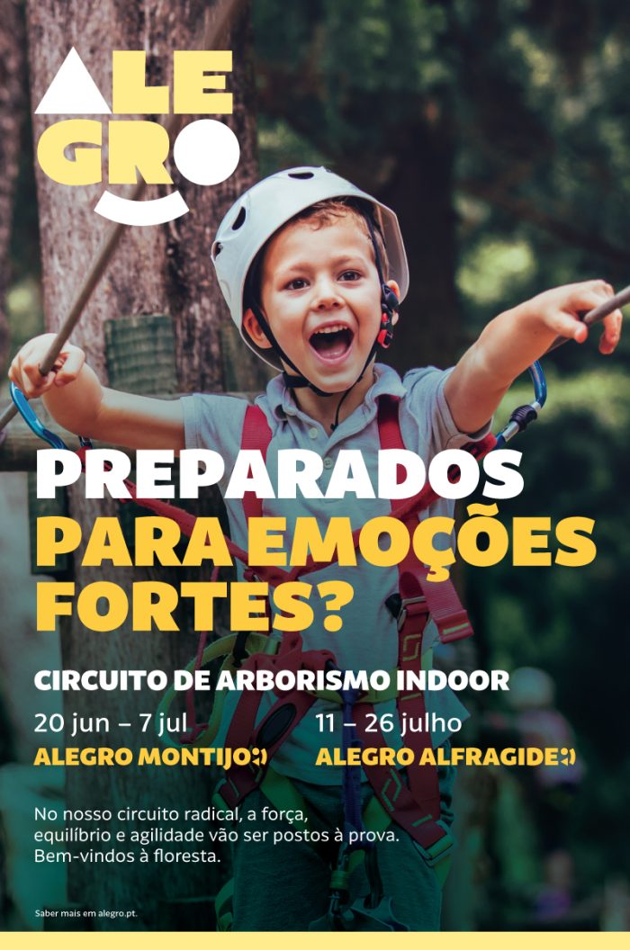 Cartaz Arborismo no Alegro Montijo e Alfragide